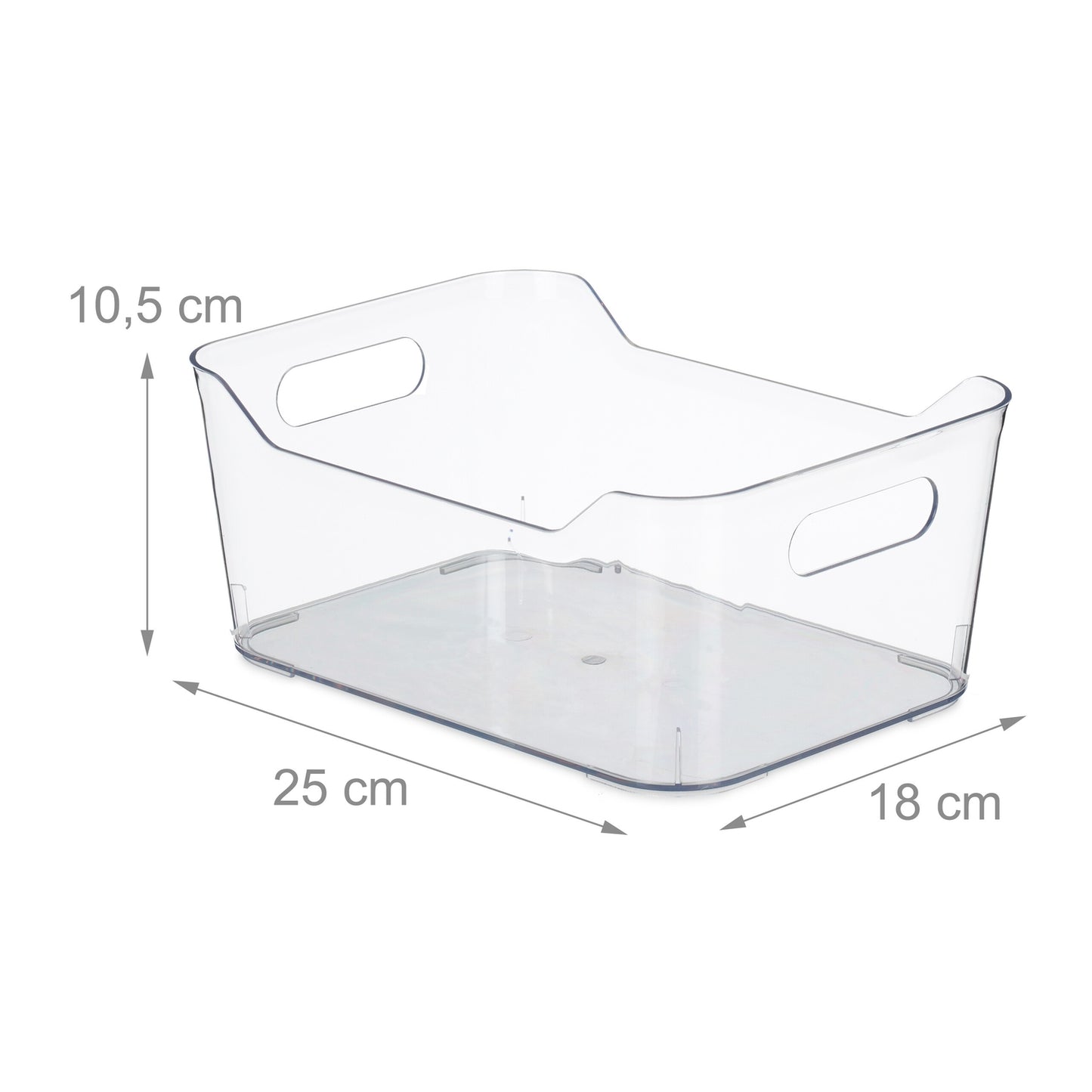 Refrigerator storage with handle