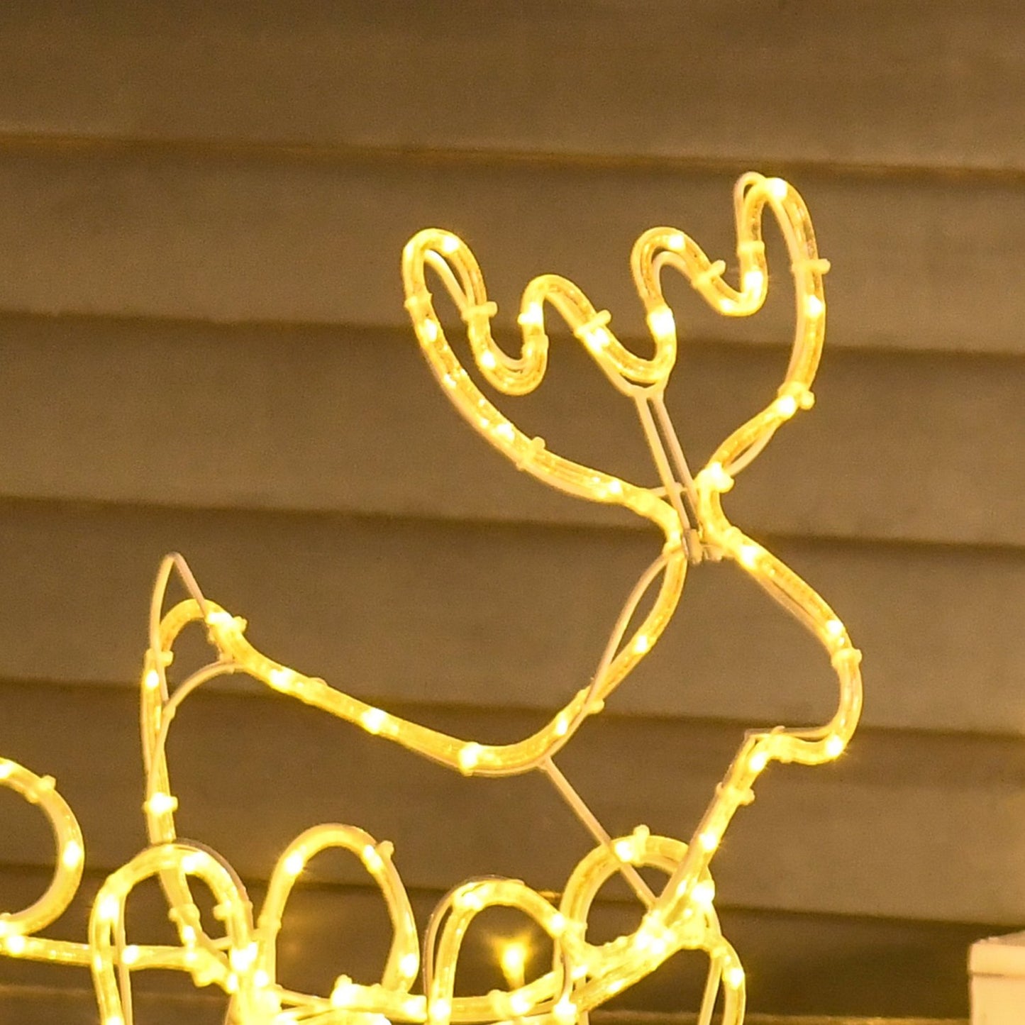 Reindeer with sled LED Christmas lights, outdoor waterproof