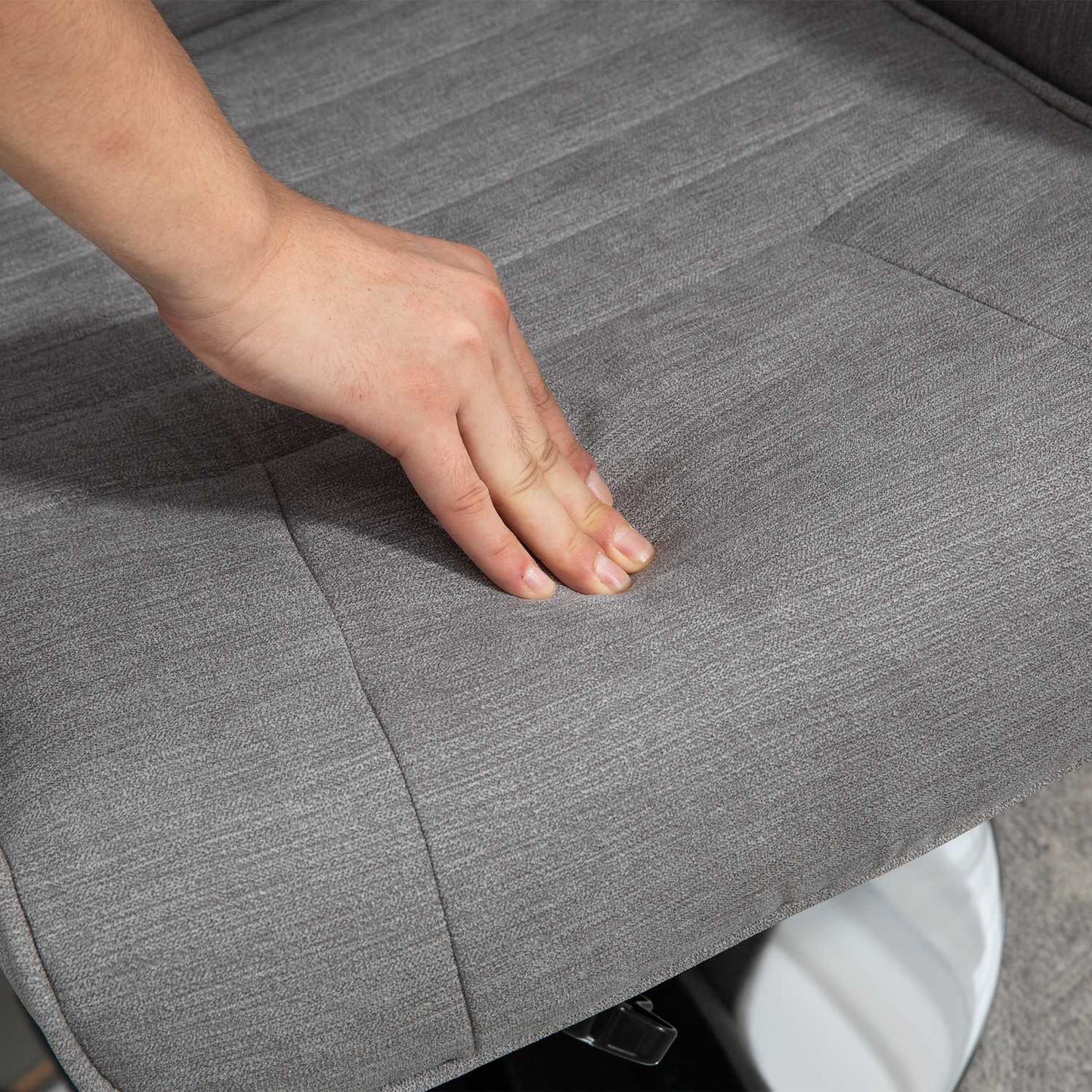 Velvet Gray Reclining TV chair, Swivel, Supports 150 kg