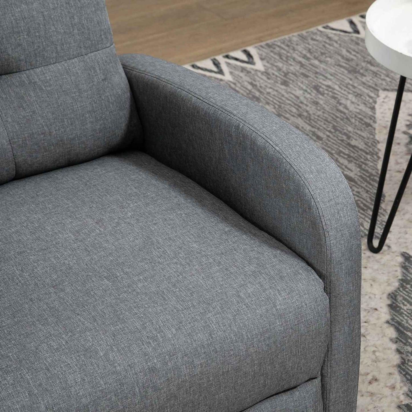 Recliner with Pocket Springs, 150kg, Gray Linen