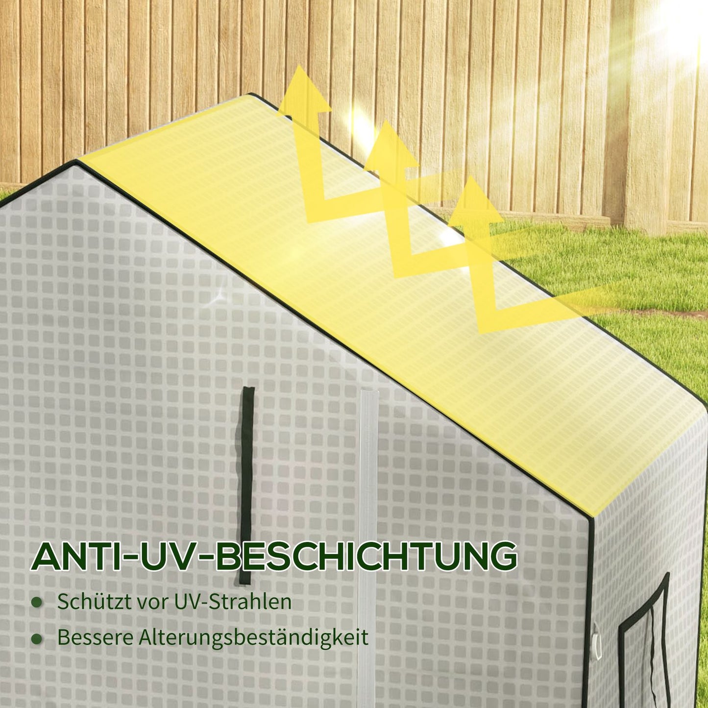 Greenhouse film replacement cover with UV protection, 140x73x190 cm