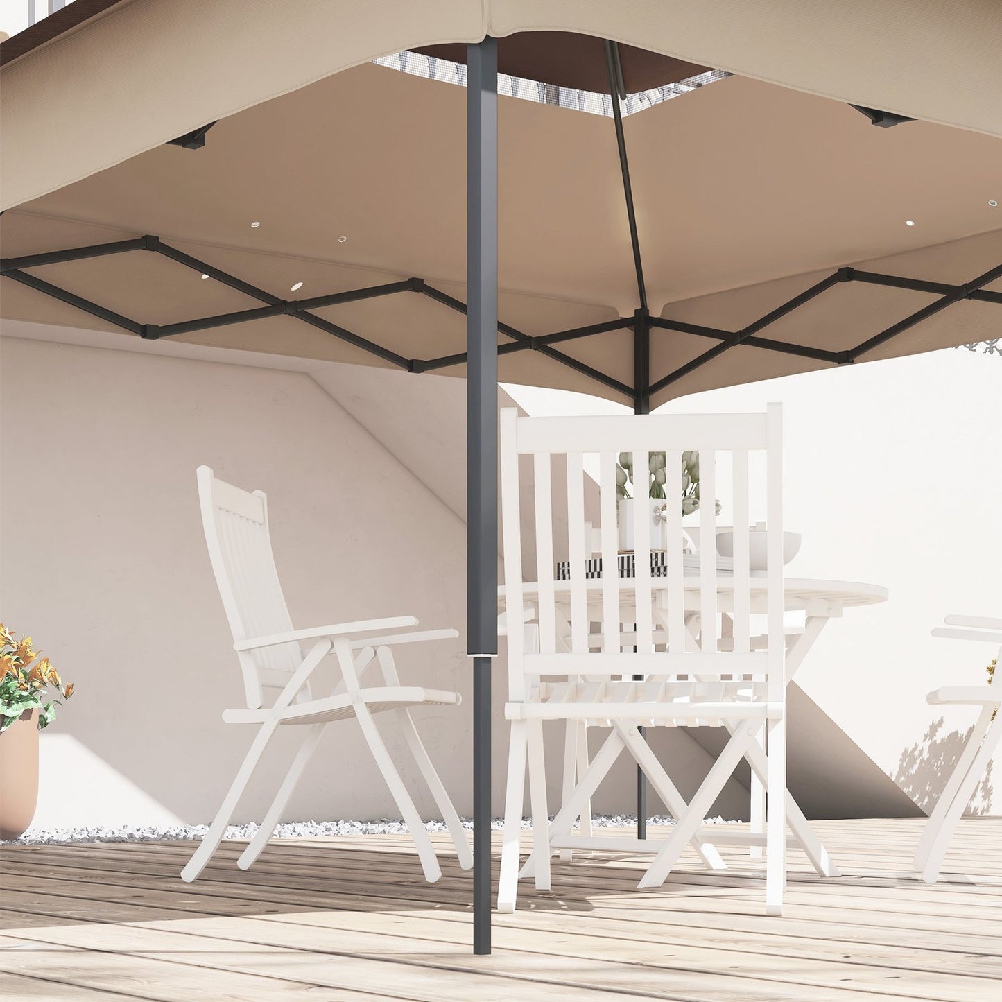 Gazebo roof replacement 3.25m, coffee polyester
