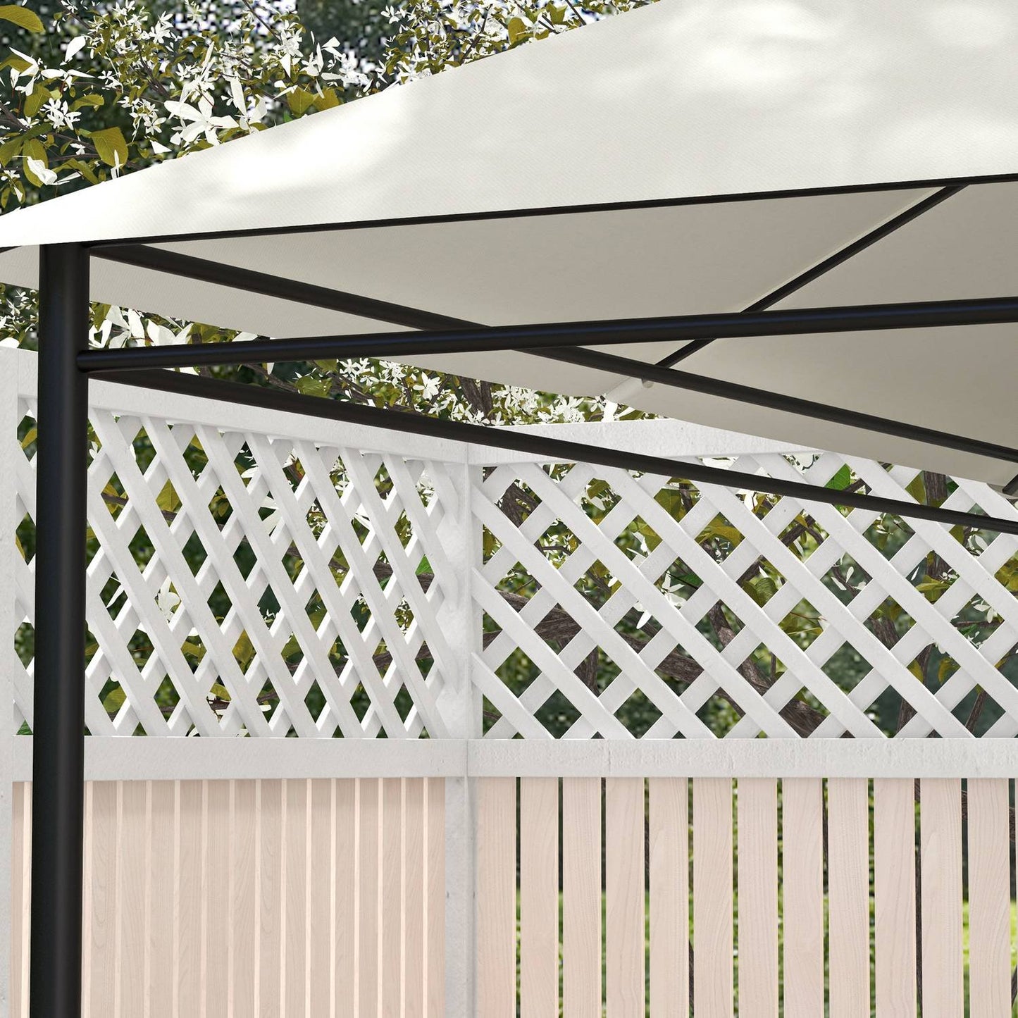 Waterproof Replacement Gazebo Roof, UV Protected, 3.97x2.97M, Cream