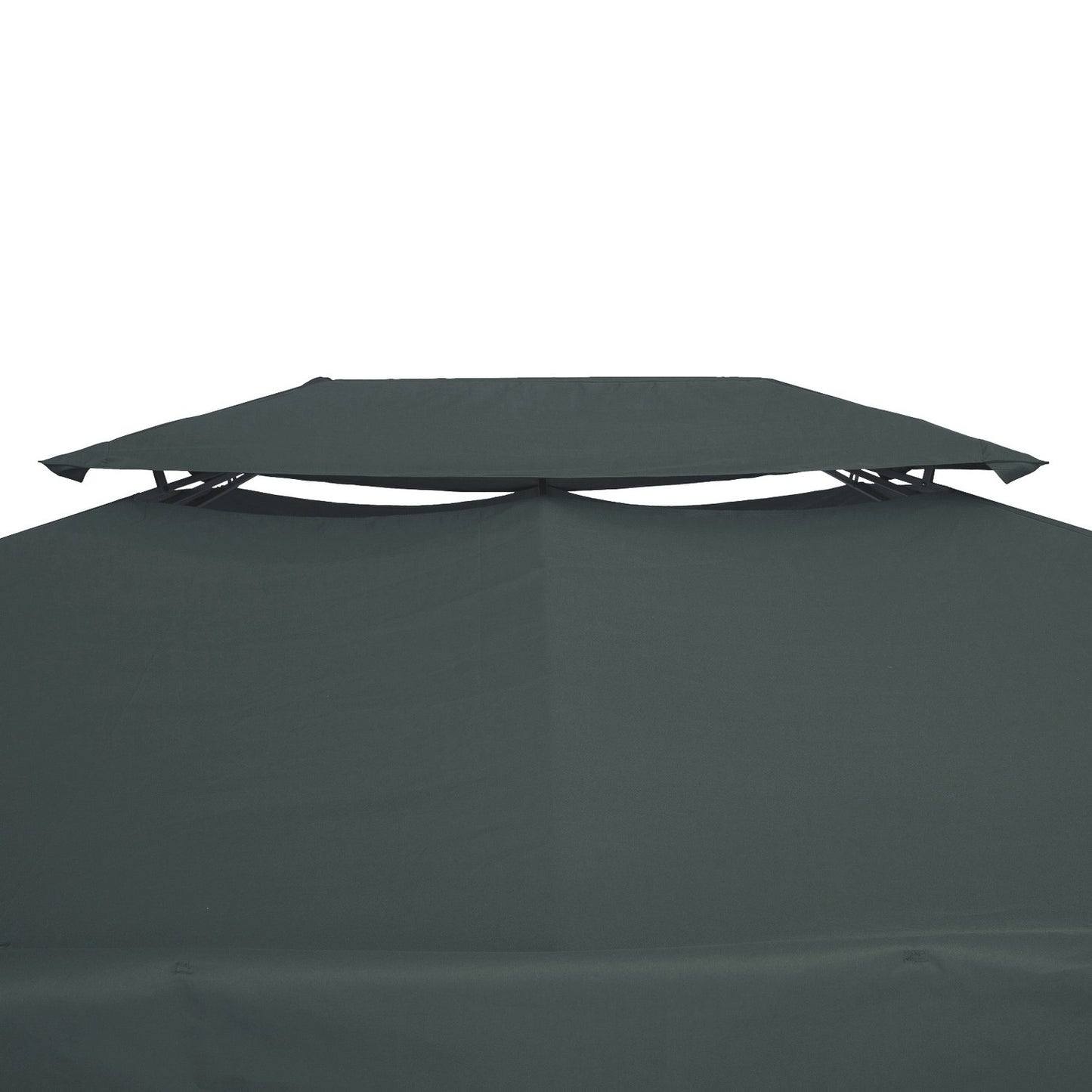 Charcoal gray polyester gazebo roof, 3x4M replacement