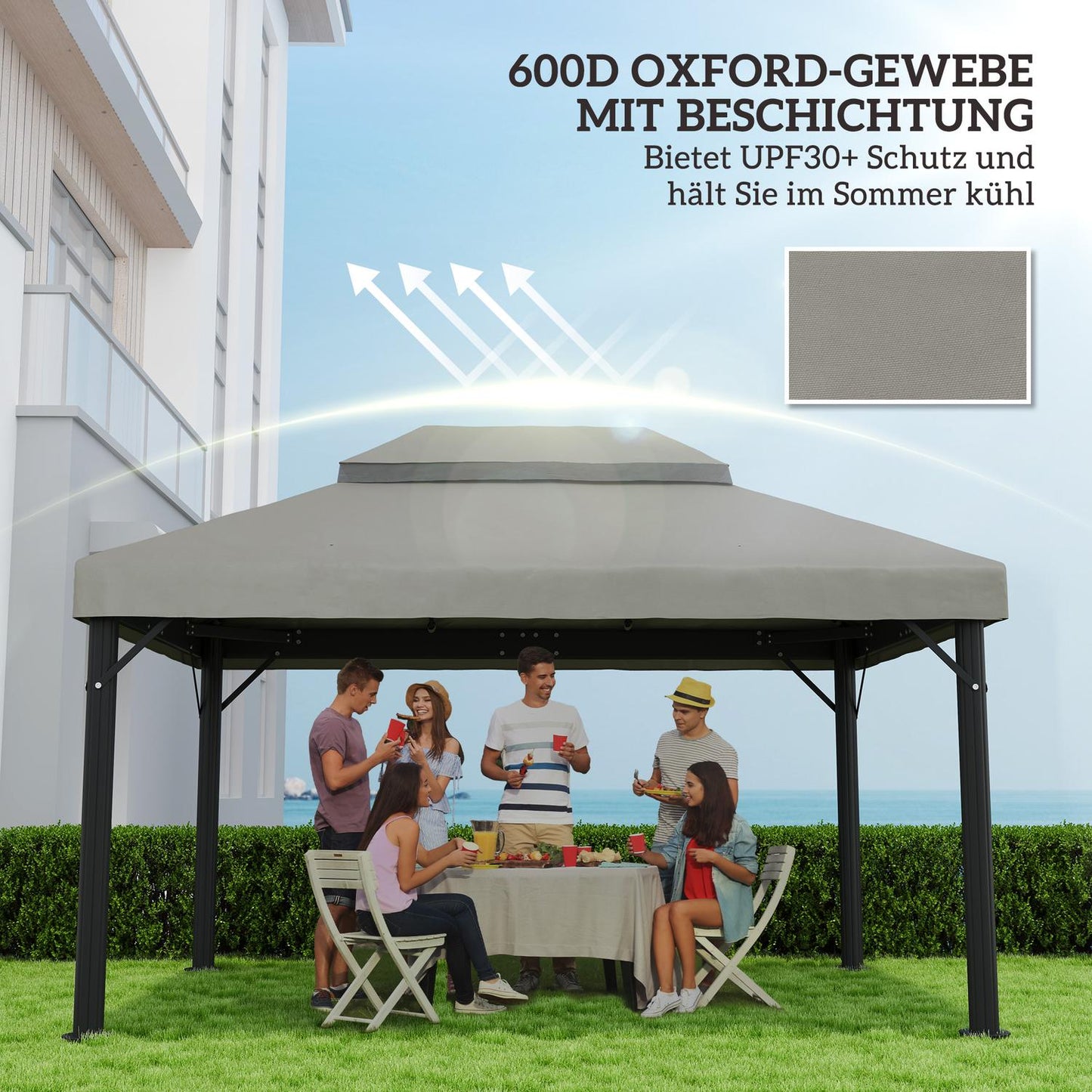 Waterproof roof replacement for 3x4m garden gazebo, UPF30+