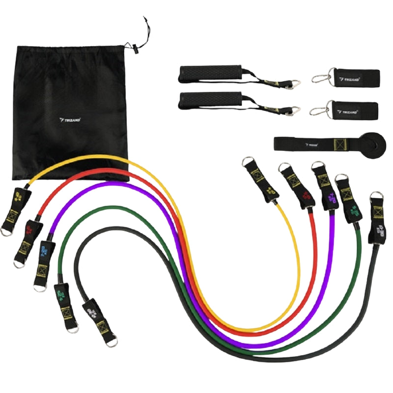 Resistance Bands Set – 5 Levels, Handles, Door Hook