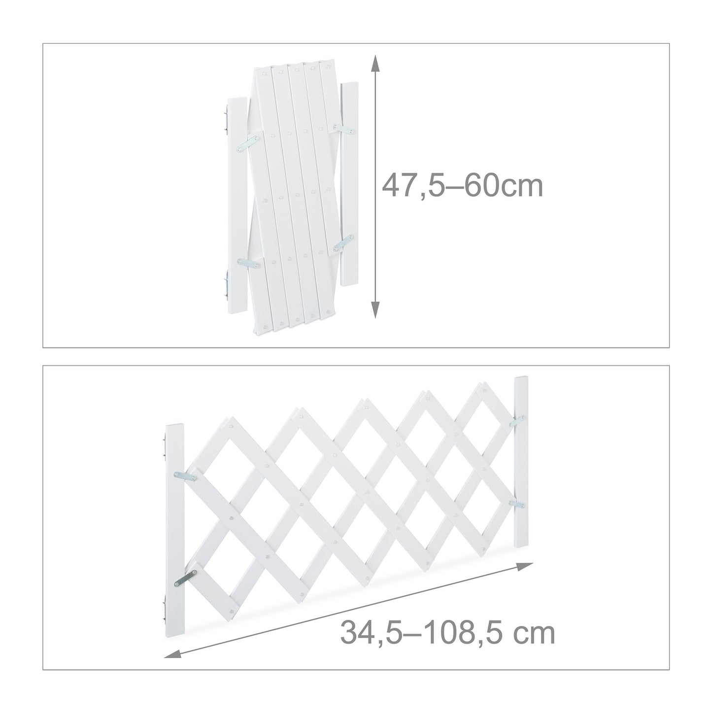 Retractable dog rail in white