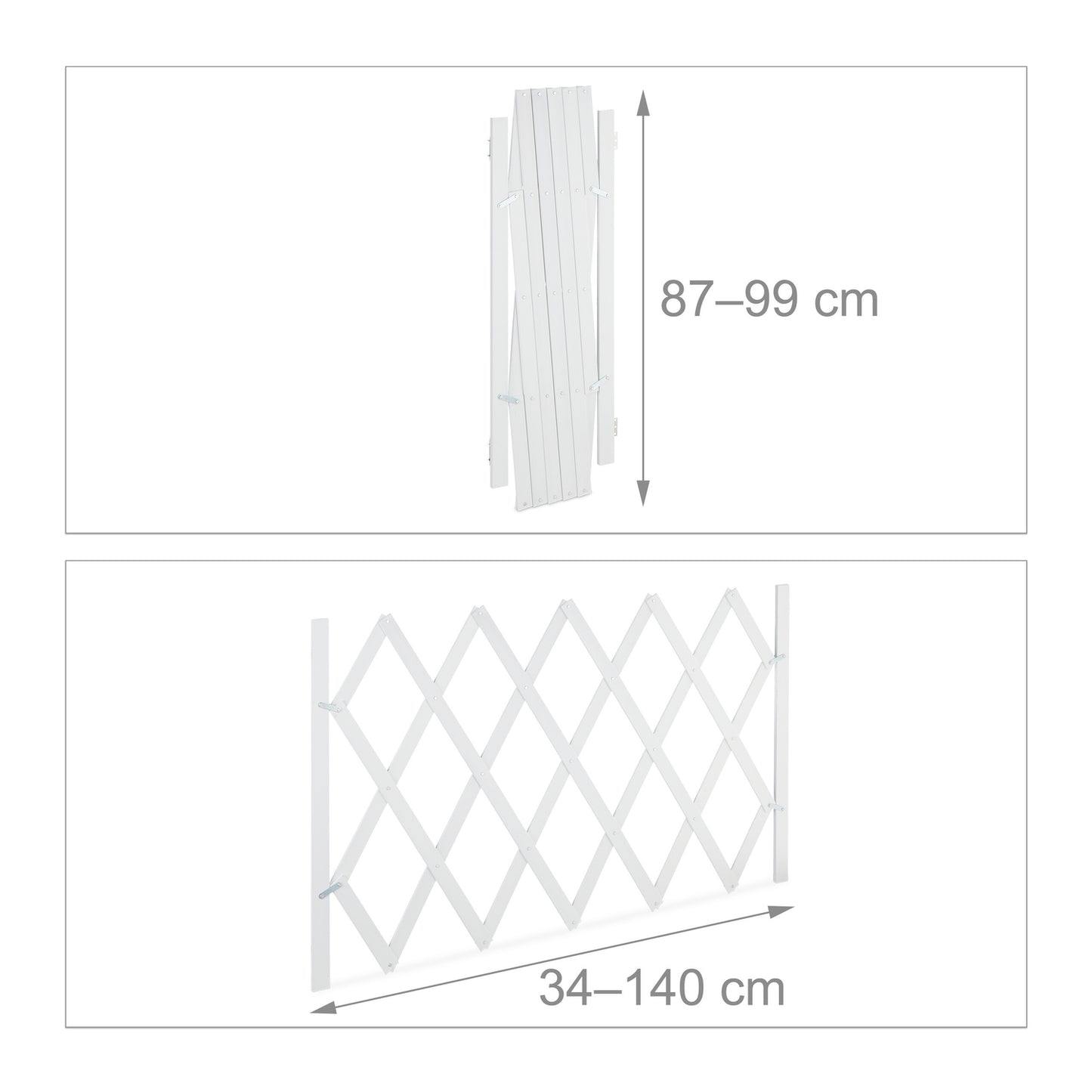 Retractable dog rail in white