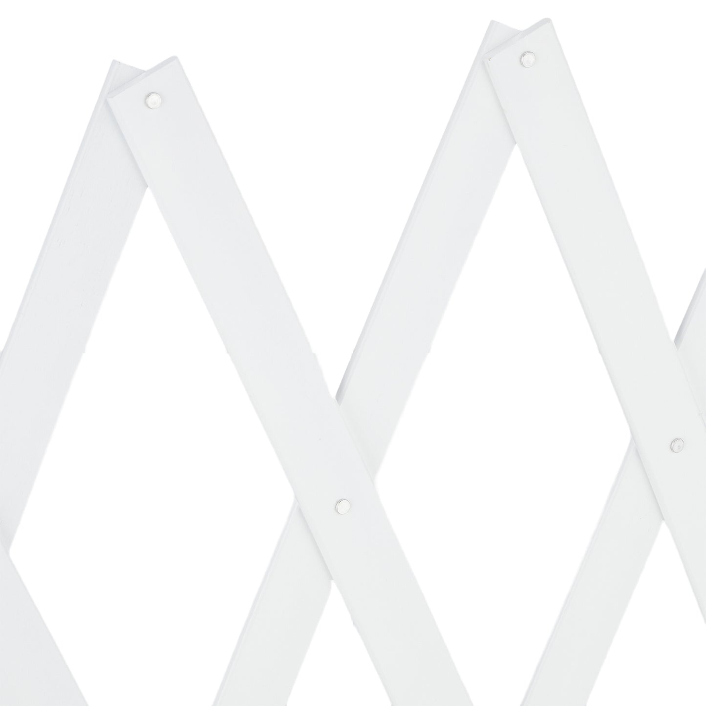 Retractable dog rail in white