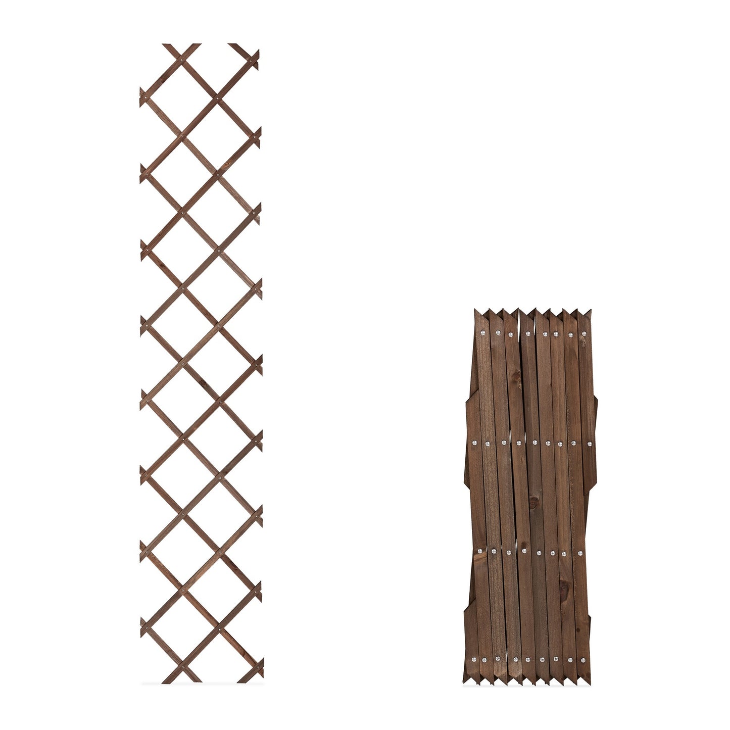 Retractable trellis in wood, set of 3