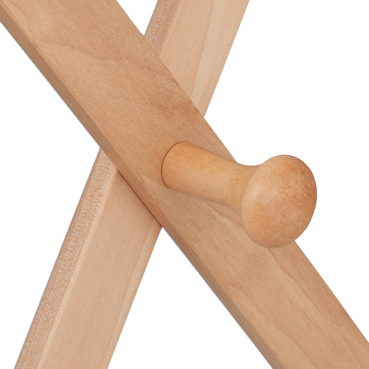 Retractable wall coat hanger in wood