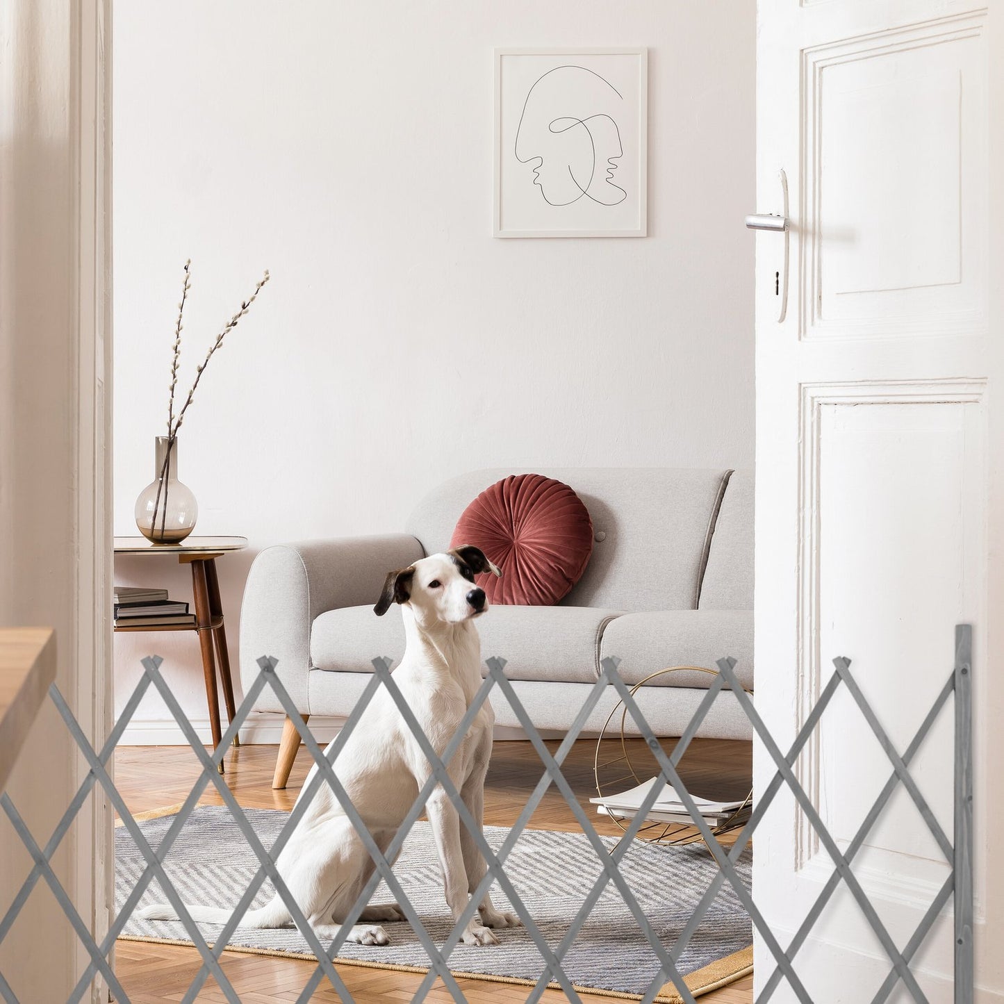Retractable wooden trellis