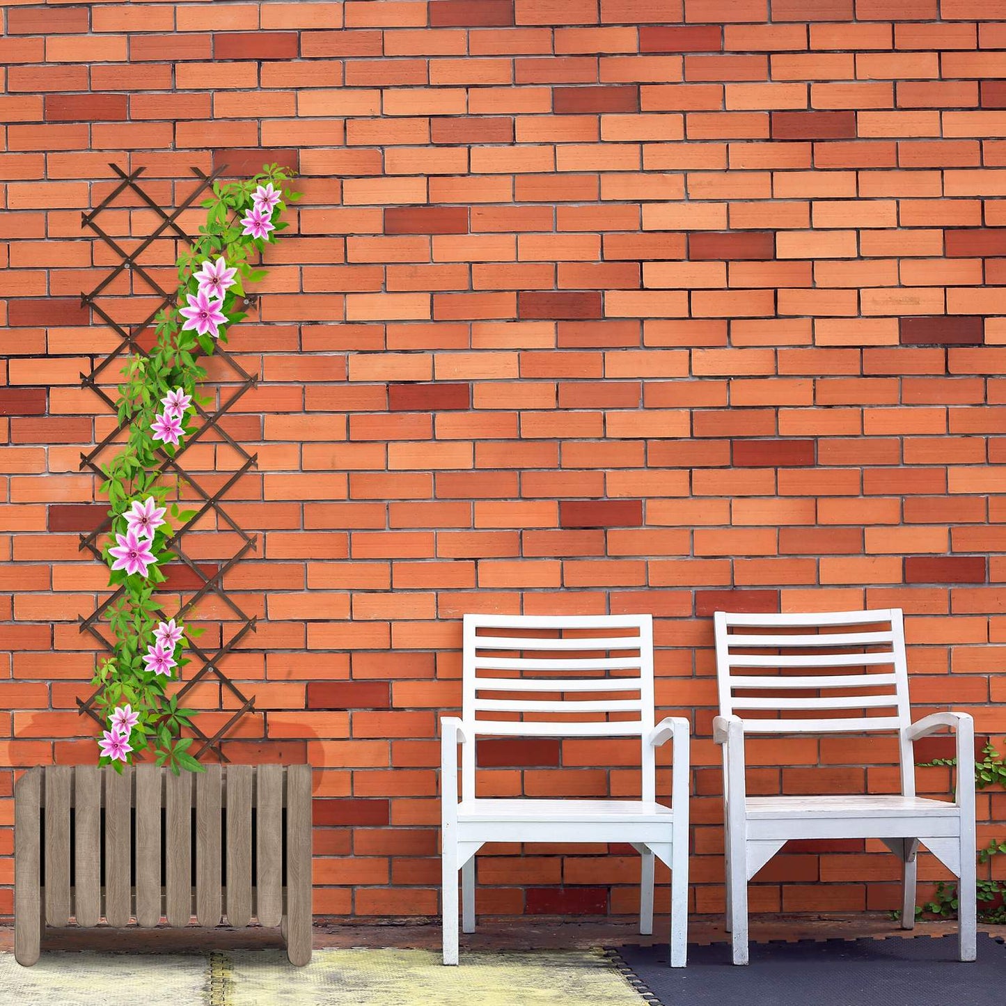 Retractable wooden trellis set of 3