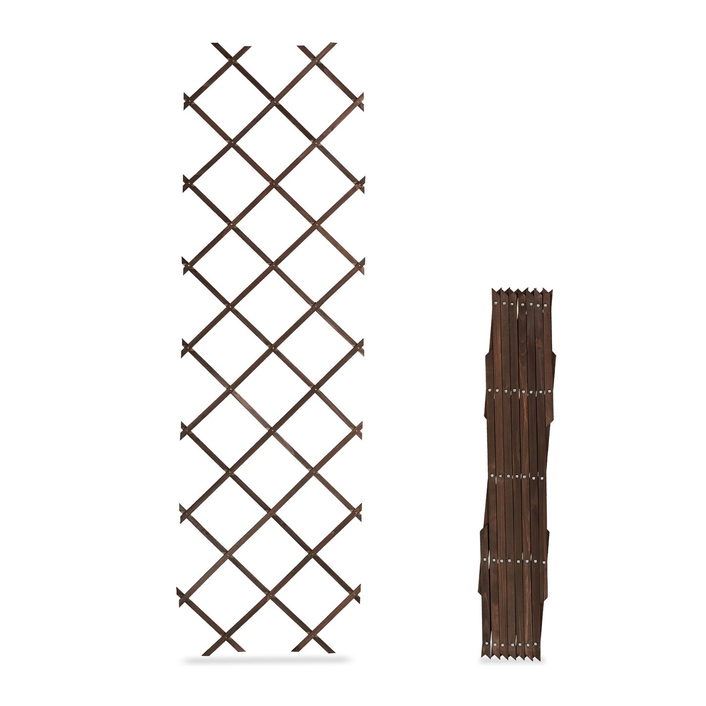 Retractable wooden trellis set of 3