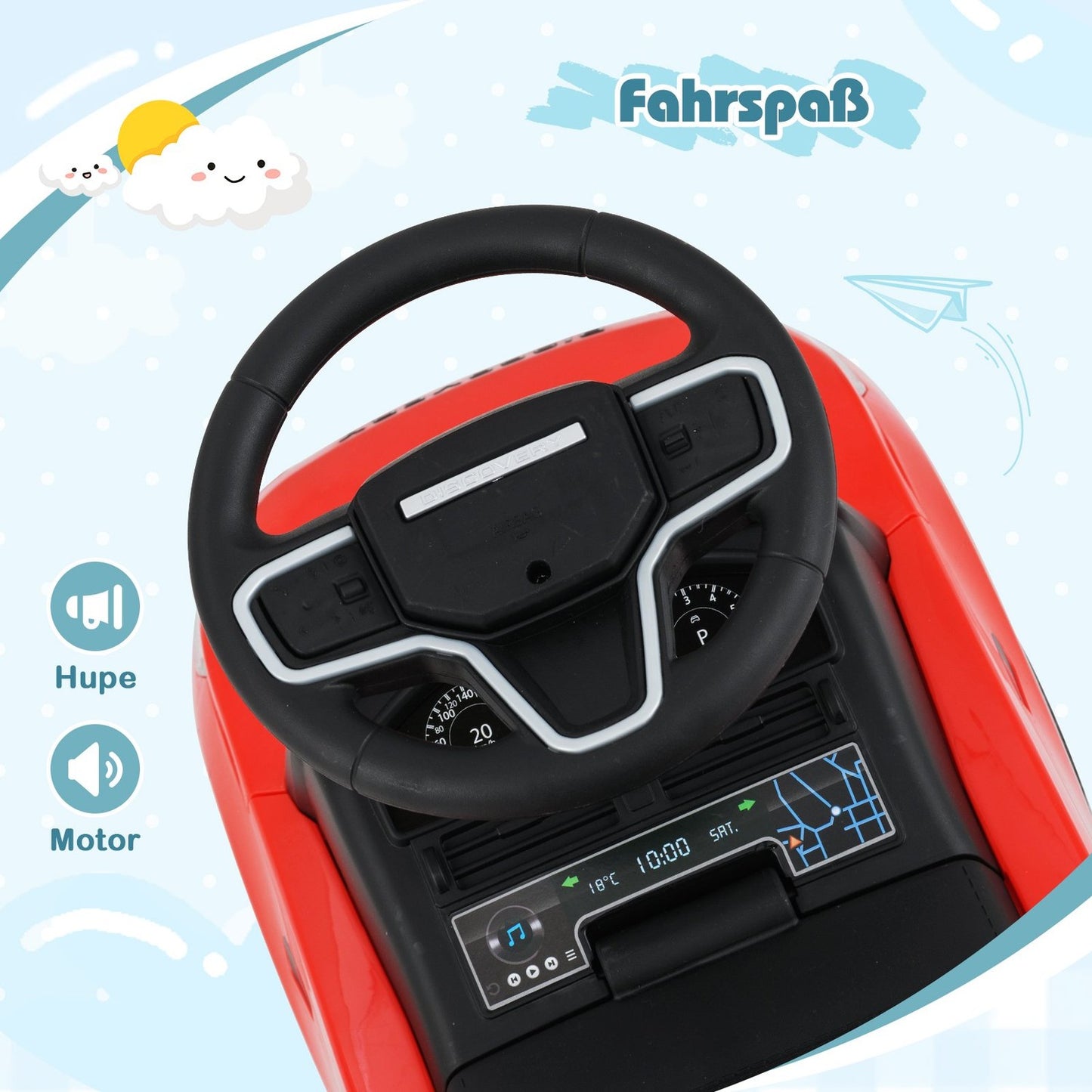 Ride-On Toy Car with Storage, Red – Safe & Fun for Kids