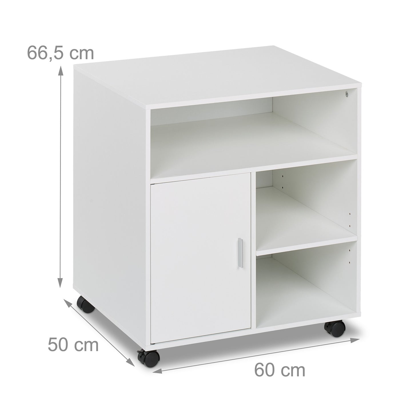 Roll container with 5 compartments