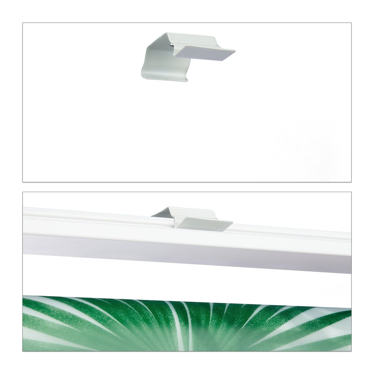 Roller blind for shower Leaves green