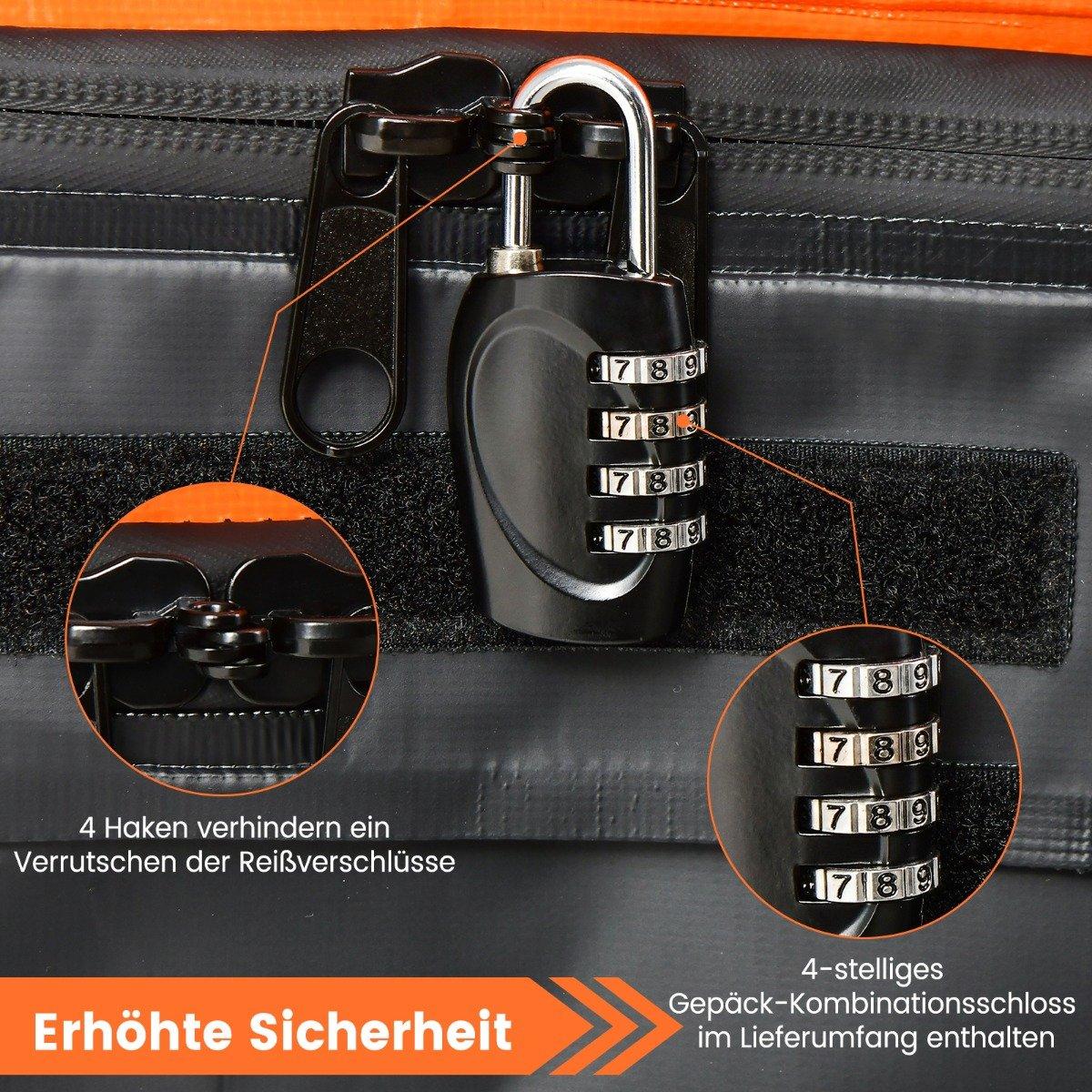 Roof luggage bag for all vehicles Roof box with 450 L capacity