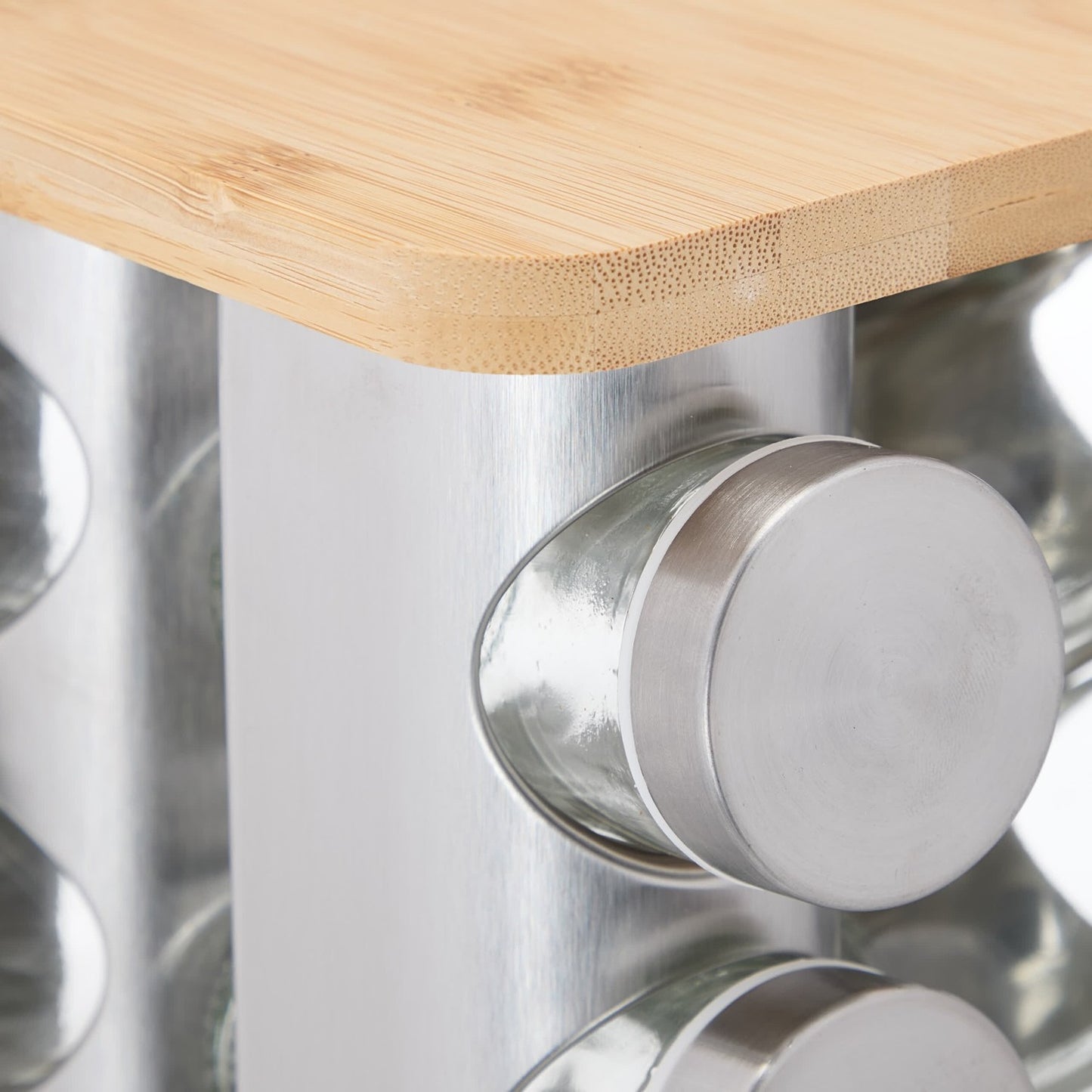 Rotating spice carousel with 16 glasses