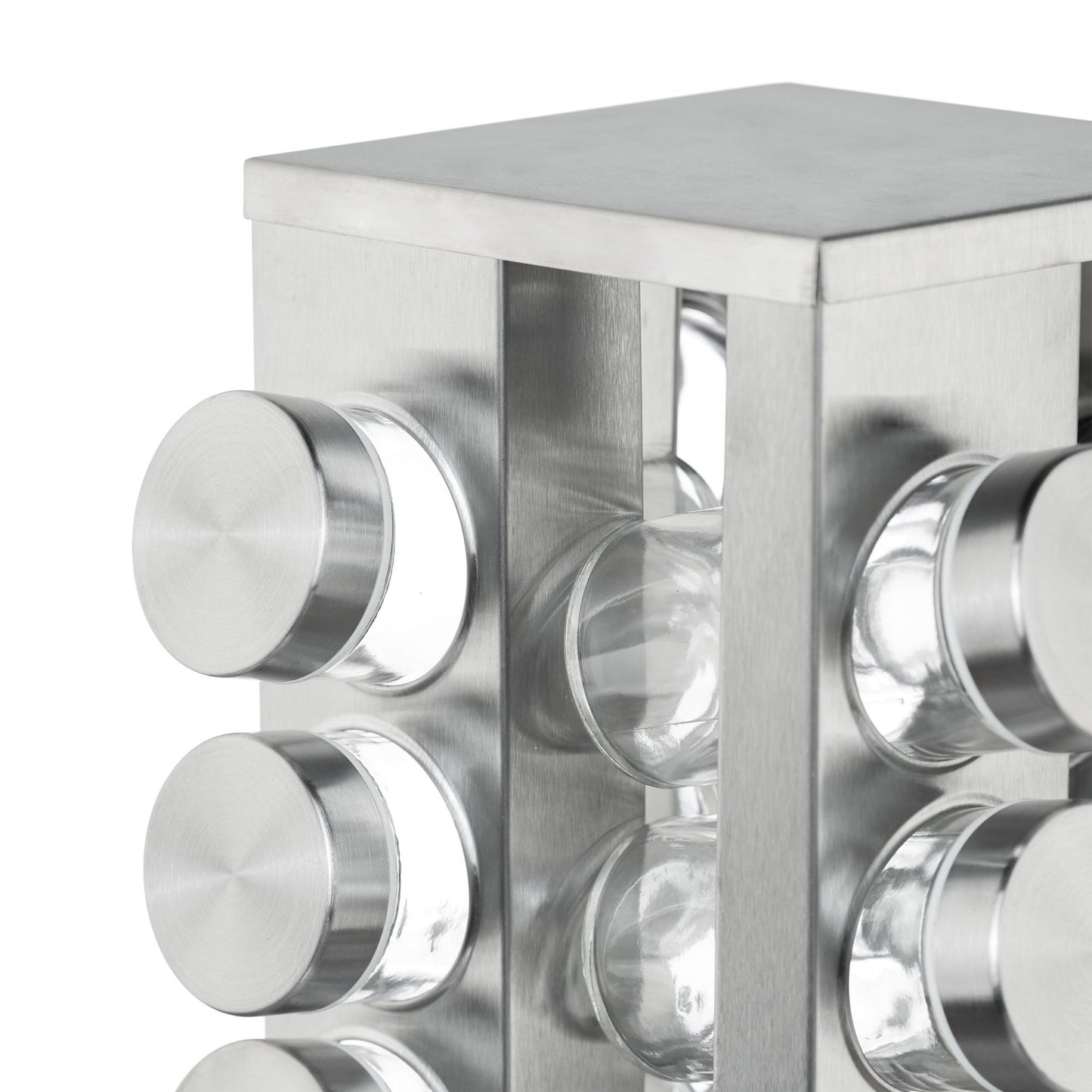 Rotating spice rack with 20 spice jars