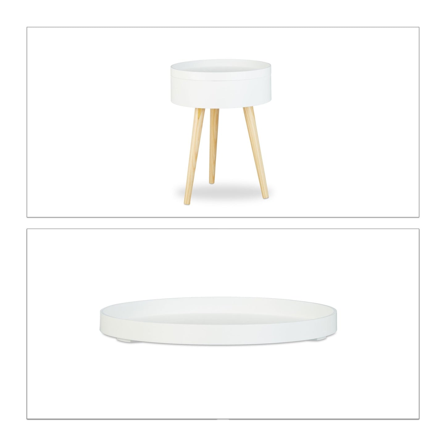 Round side table