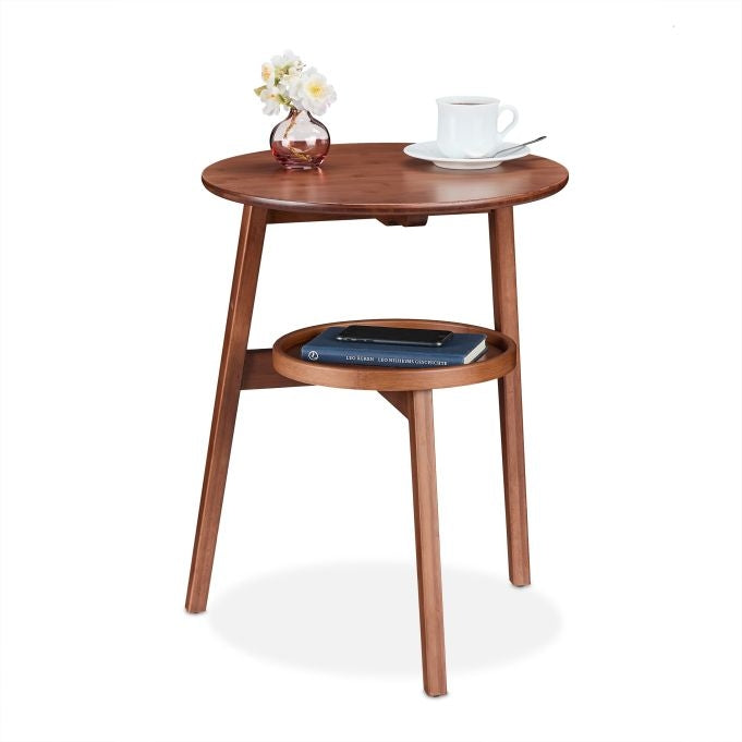 Round side table with 2 levels