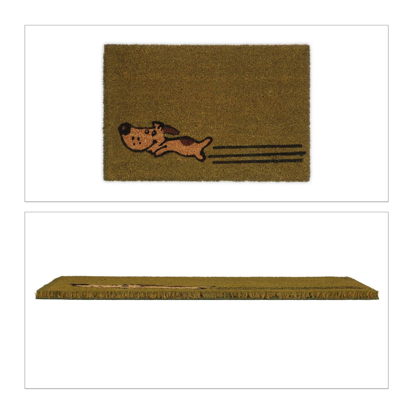 Running dog coir doormat