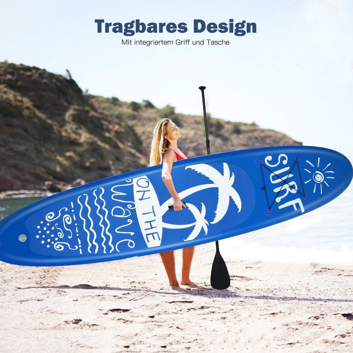 SUP Board Inflatable Stand up Board Paddle Board Navy-S