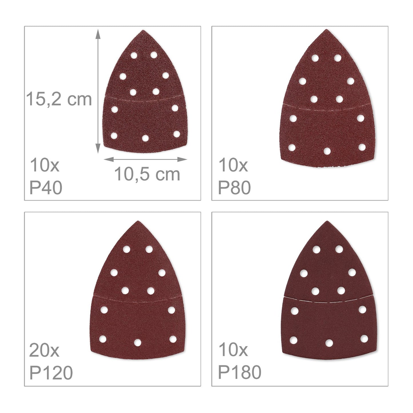 Sandpaper multigrit set of 50
