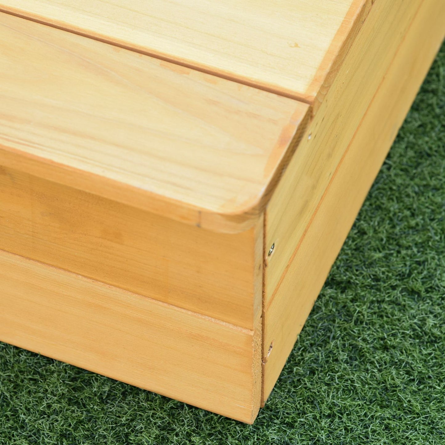Wooden sandbox with dustproof roof & storage, 3-6 years