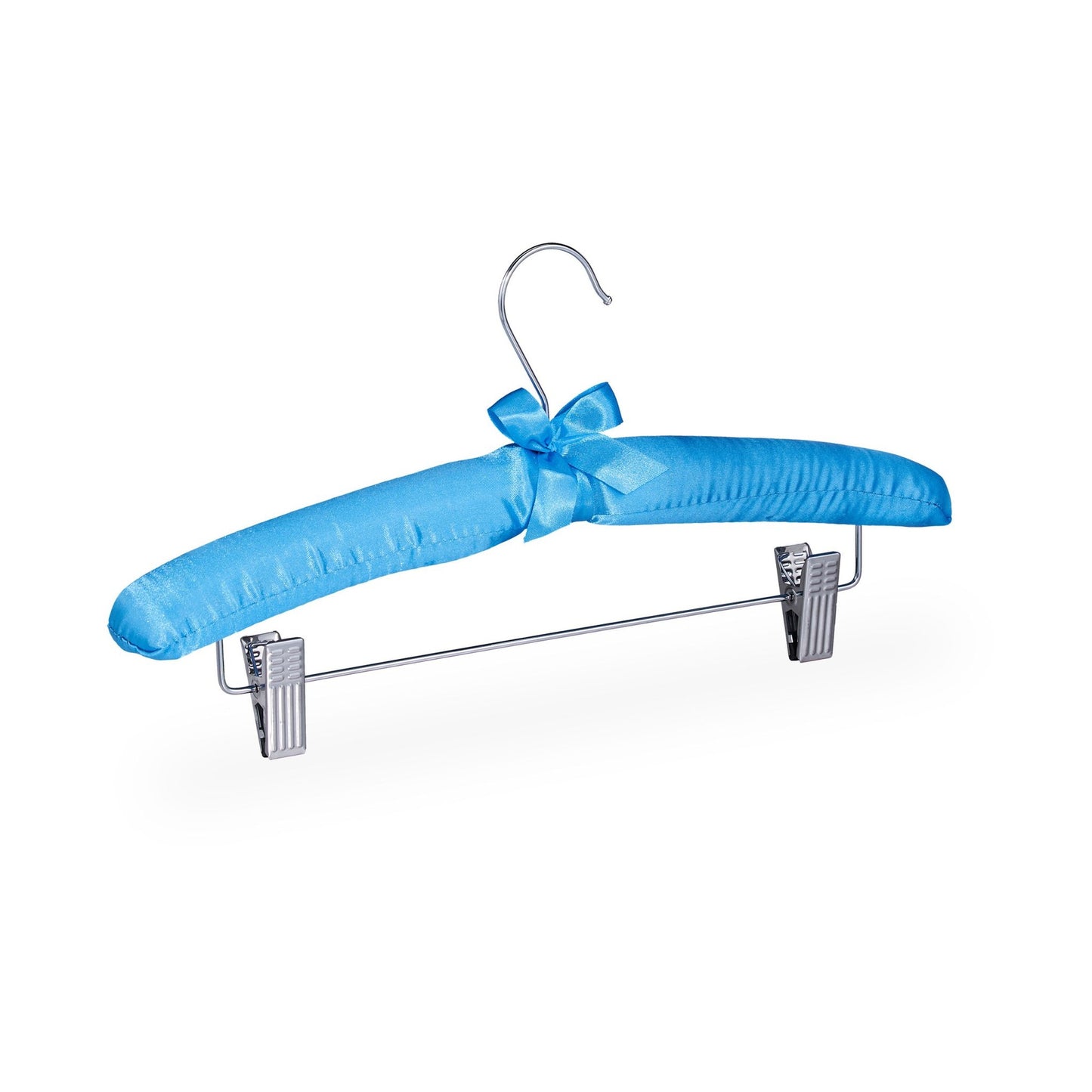 Satin hanger with clips