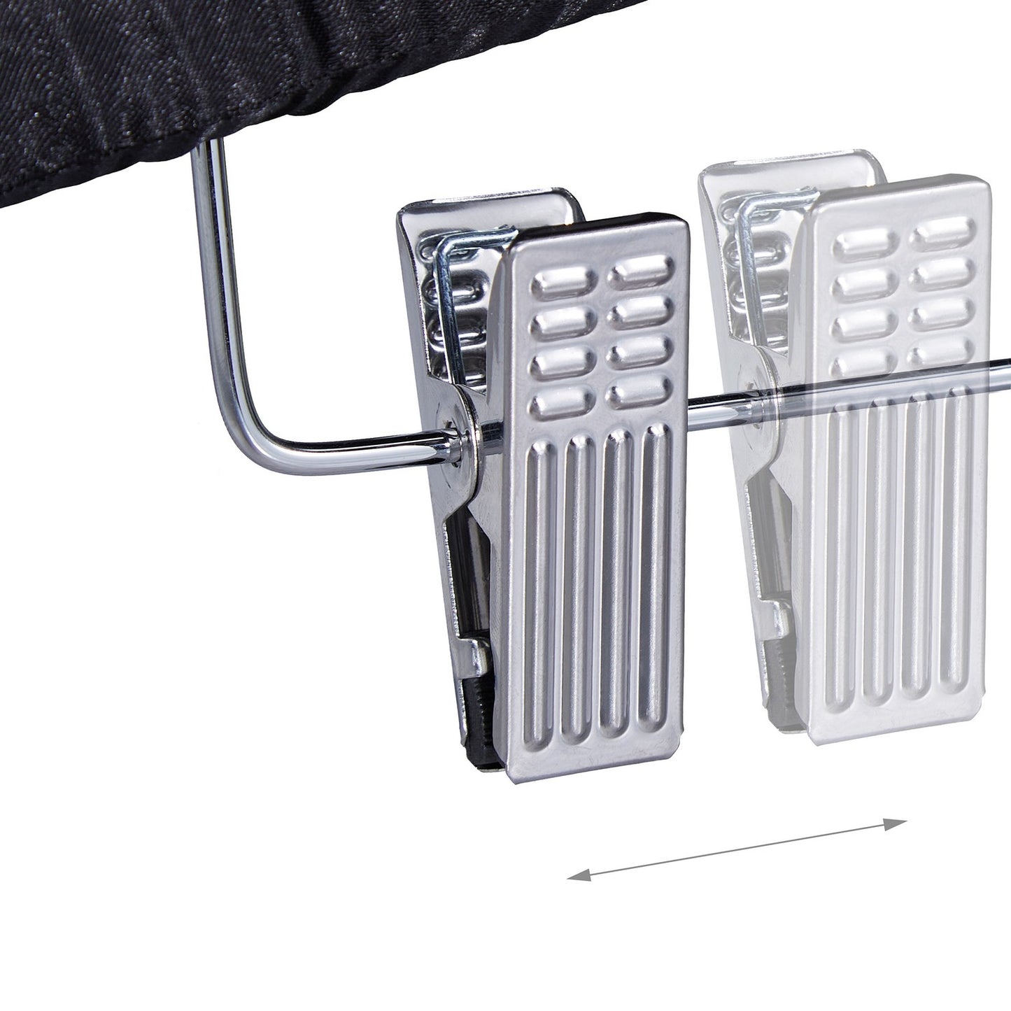 Satin hanger with clips