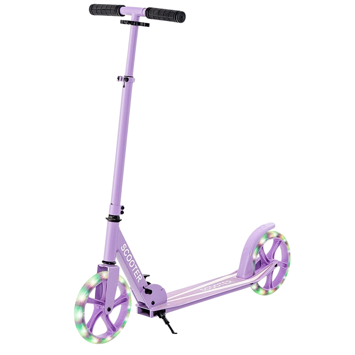 Scooter scooter foldable kick scooter height adjustable city scooter 100kg load capacity purple
