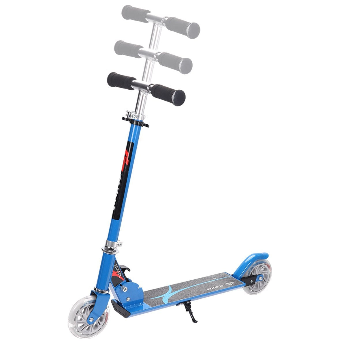 Scooter scooter kick scooter children's scooter city scooter foldable up to 70KG-blue