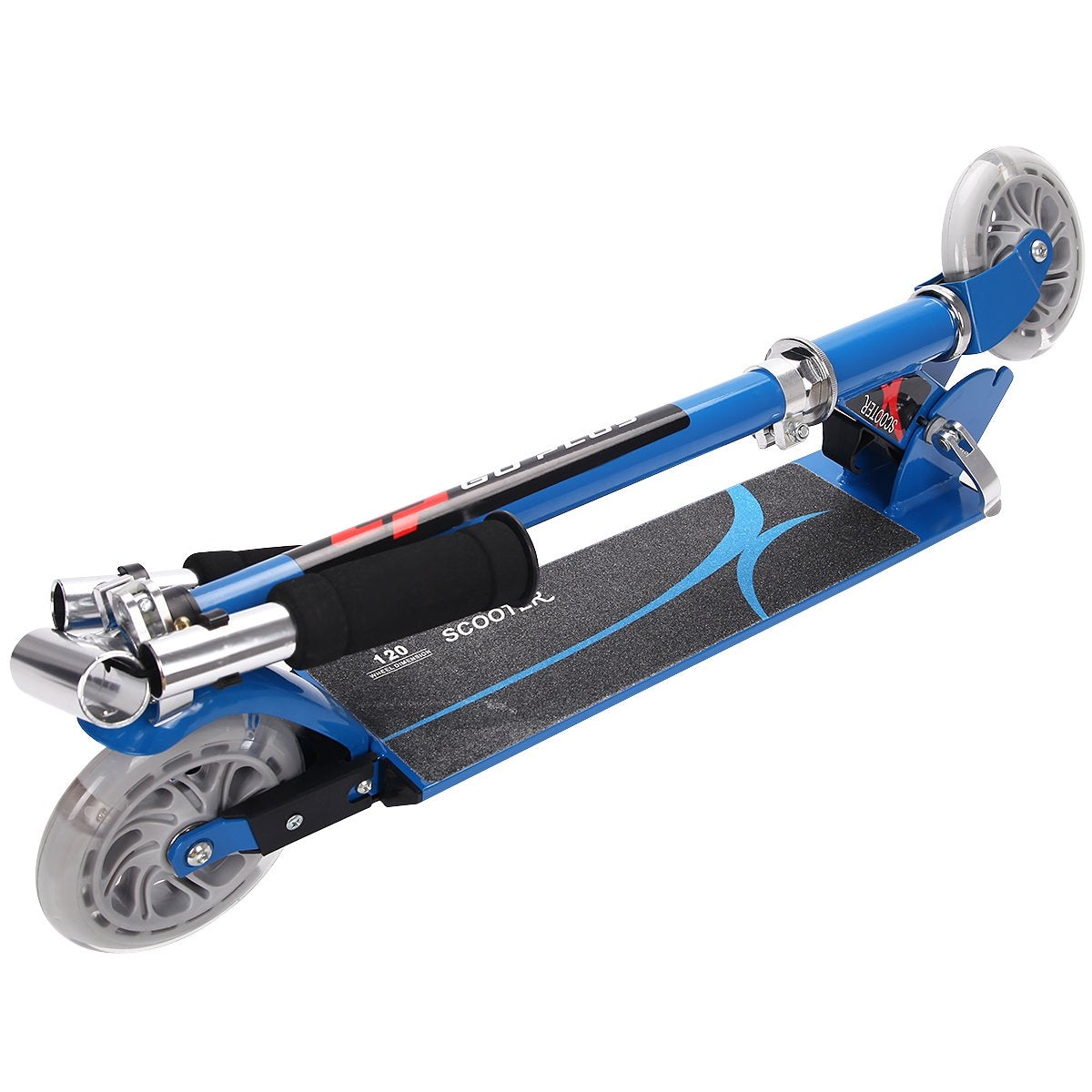 Scooter scooter kick scooter children's scooter city scooter foldable up to 70KG-blue