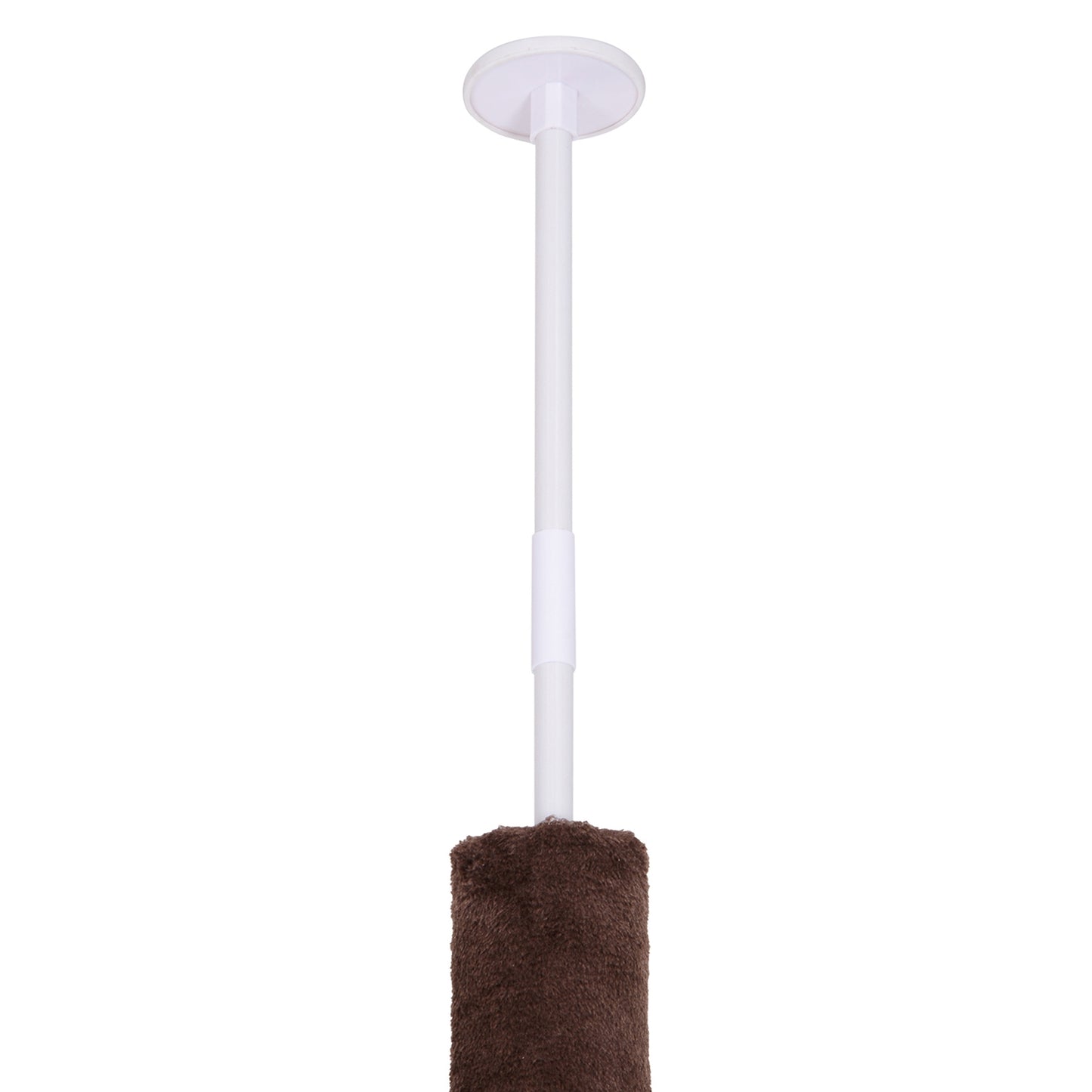 Height-adjustable cat tree with sisal columns, brown