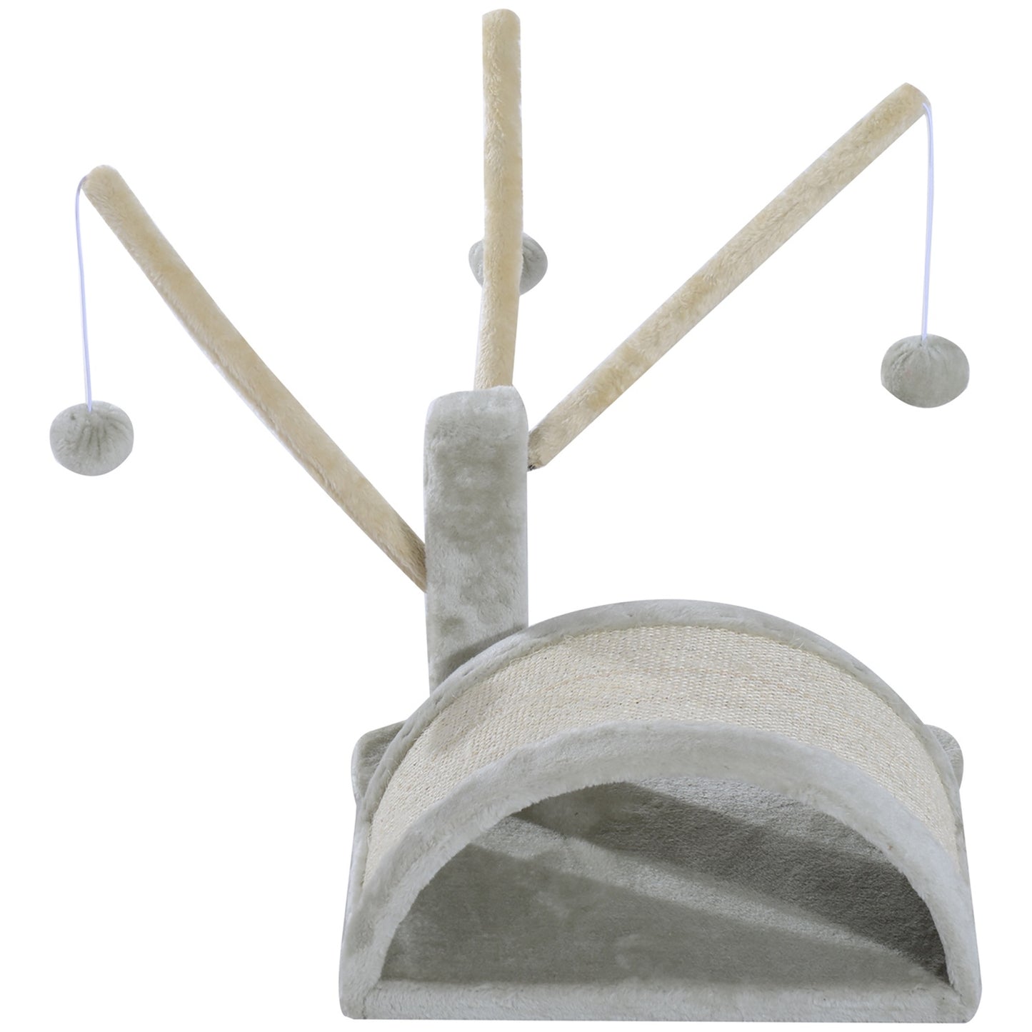 Cat scratching post with stable sisal post, light grey