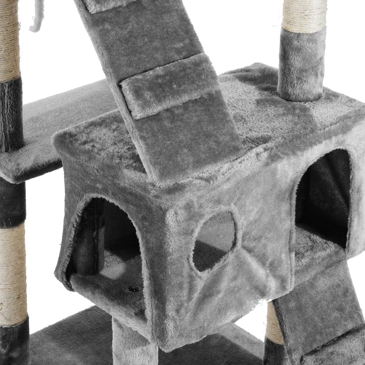 Multi-level cat climbing tree, XXL grey, 50x50x170 cm