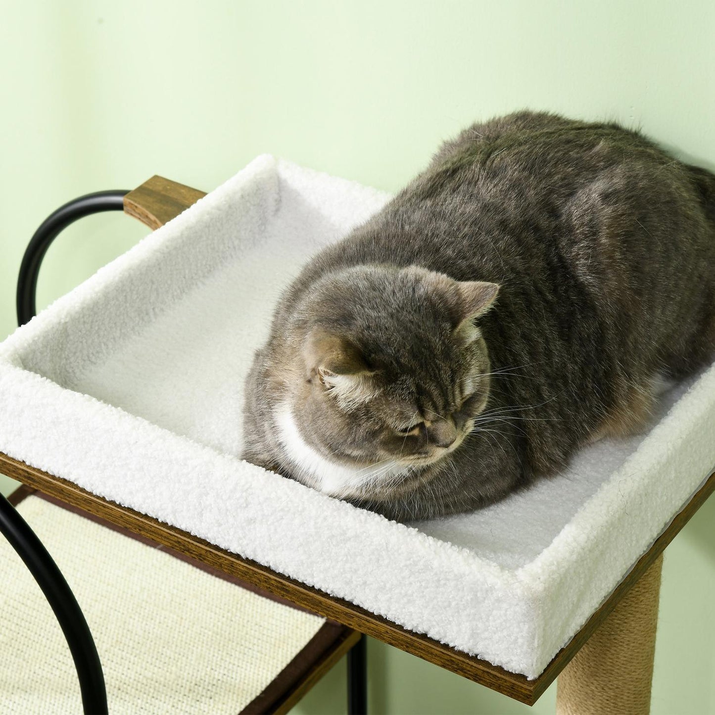 Cat tree 118.5 cm with cave, bed & scratching mat