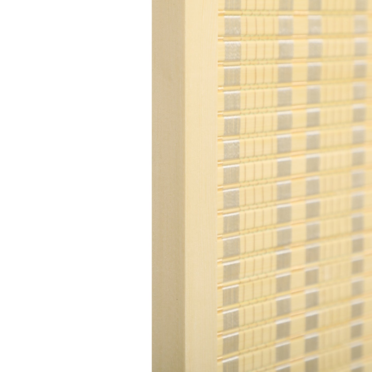 Bamboo room divider, foldable privacy screen, natural 180x180 cm