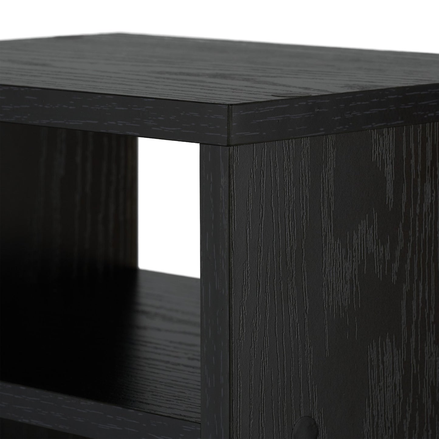 Screen stand with shelves