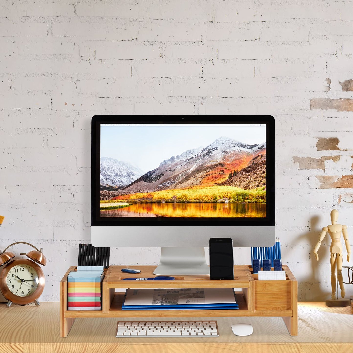 Screen stand with storage