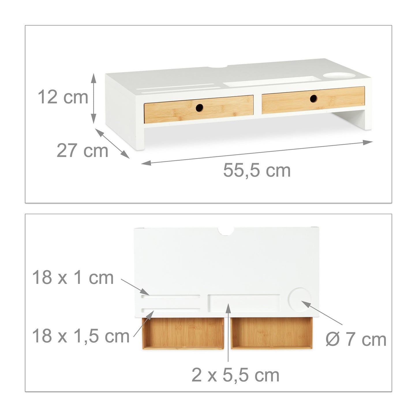 Screen stand with storage
