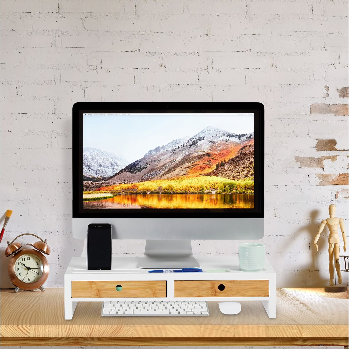 Screen stand with storage