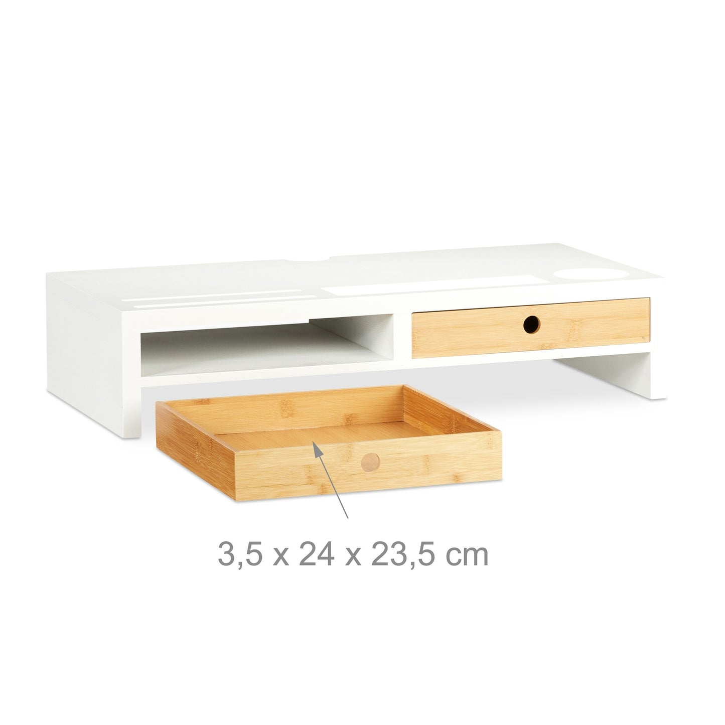 Screen stand with storage