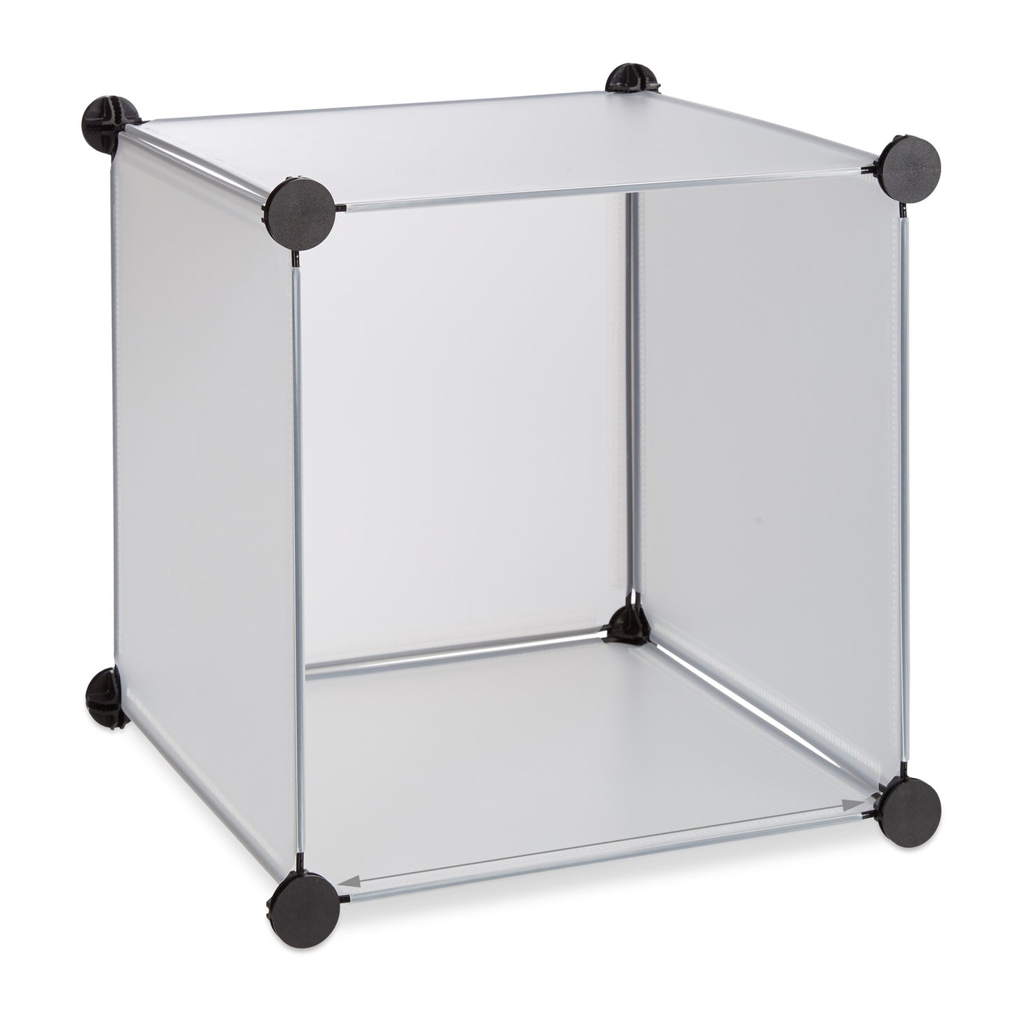 Screwless plastic shelf with 16 compartments