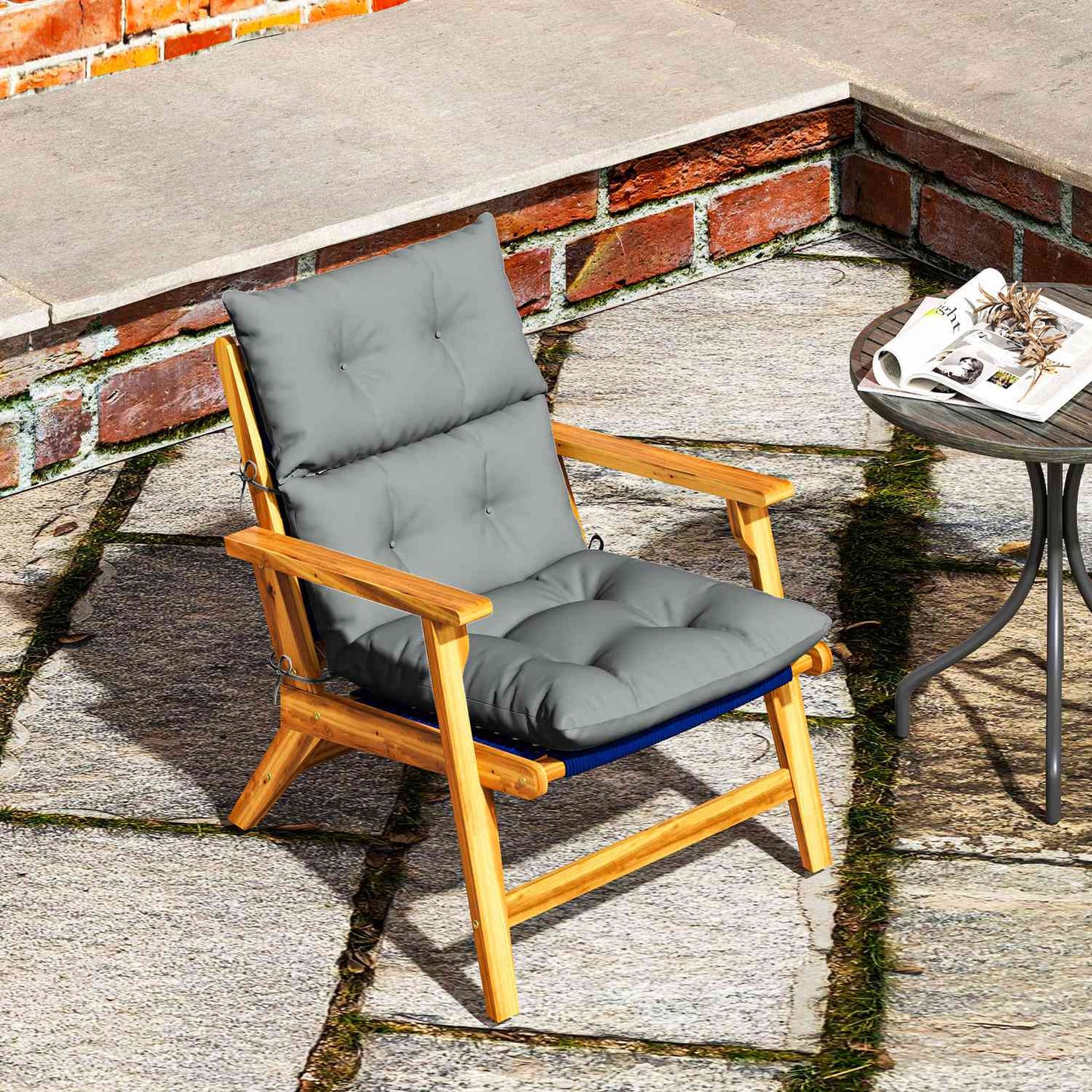 Seat cushion 115x56 cm, Water-repellent, Light grey