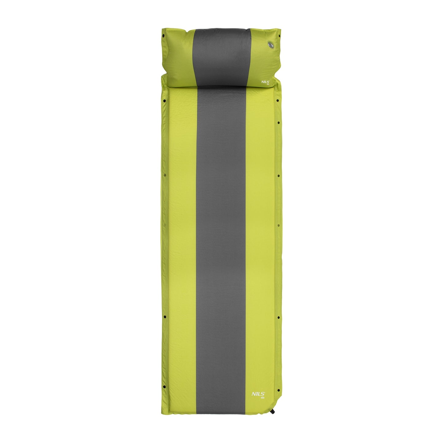 Self-Inflating Camping Mat with Pillow, Green-Gray