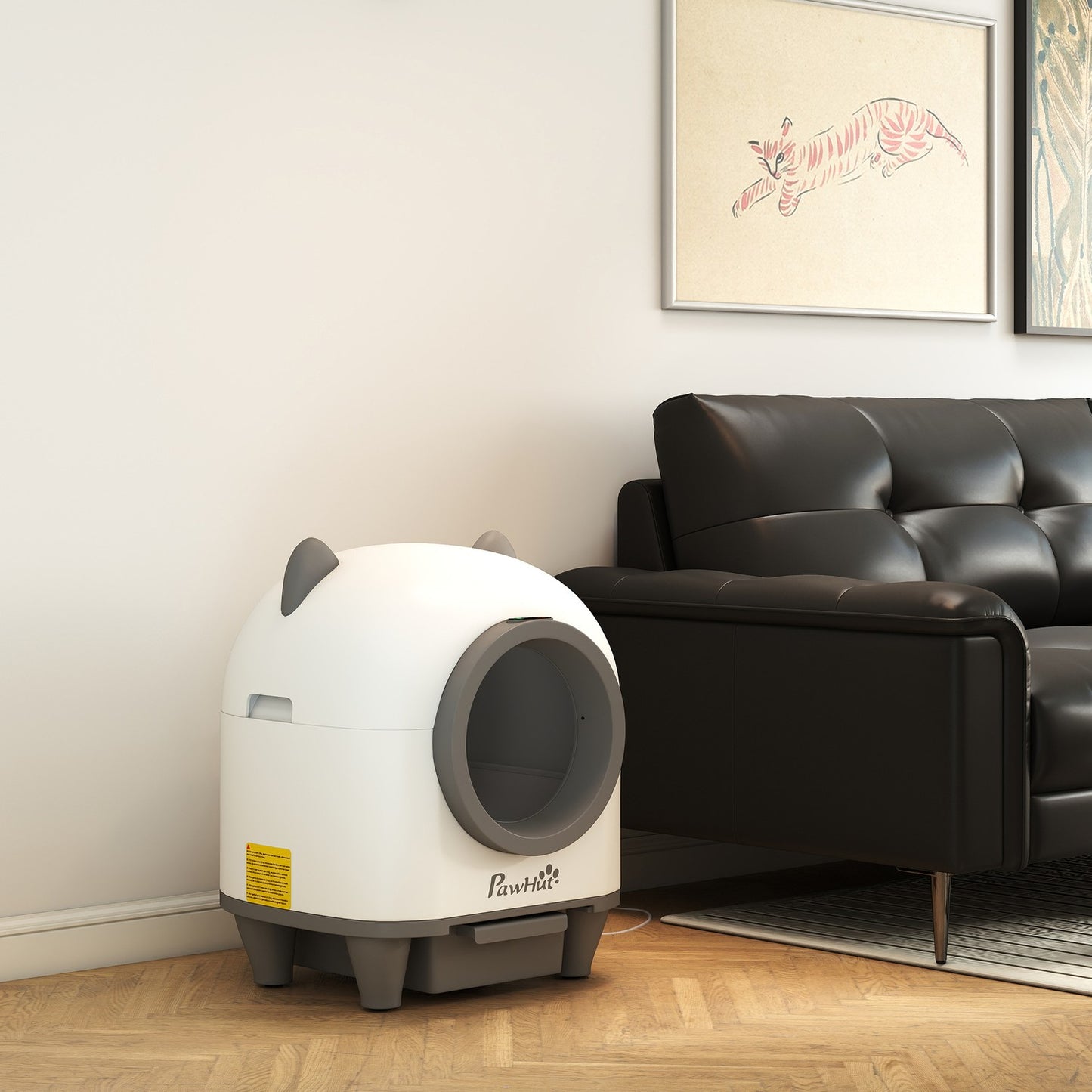 Self-Cleaning Cat Litter Box with App Control, 80L Capacity