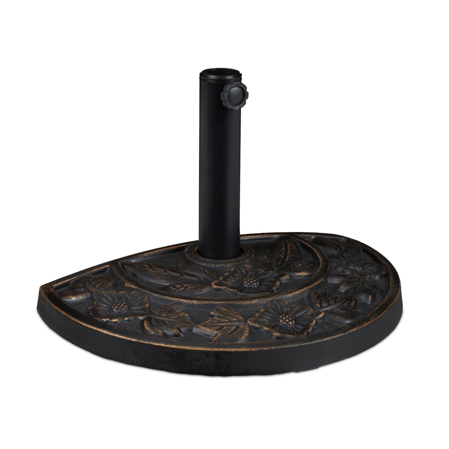 Semi-Circular Parasol Base, Polyresin, Floral Design